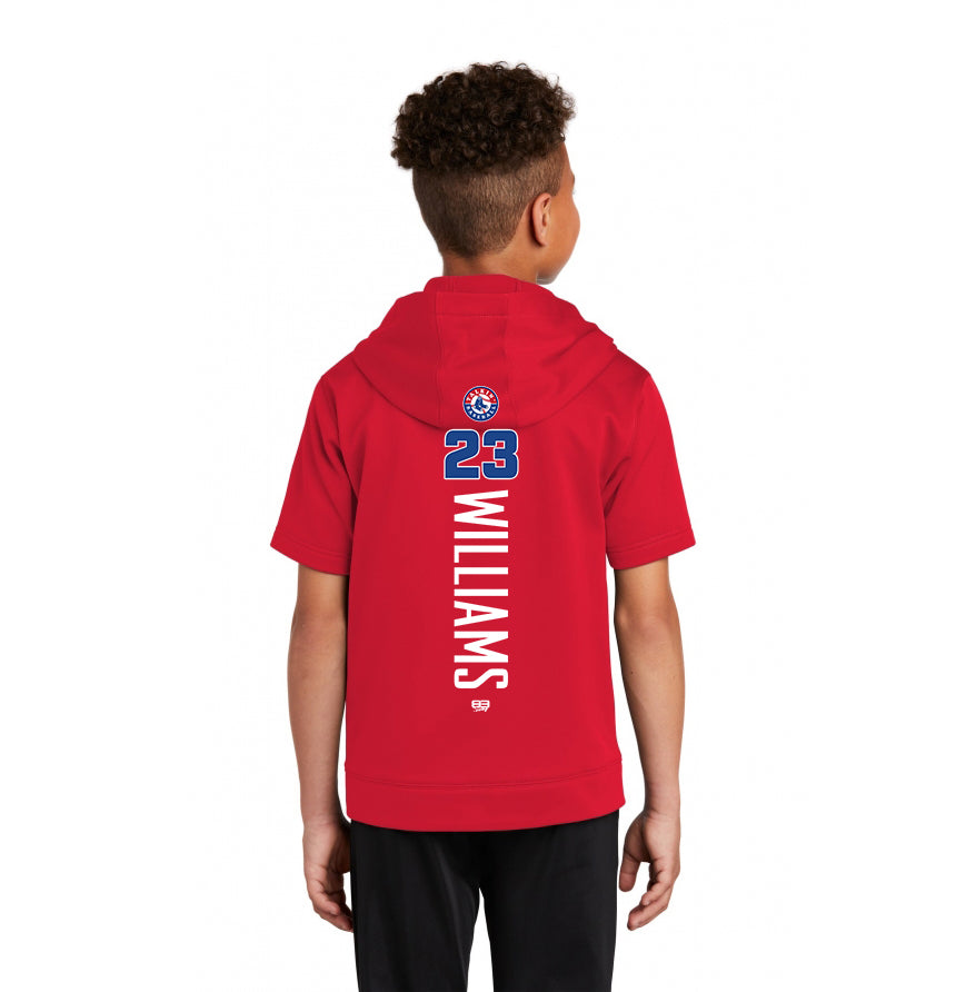 Sport-Tek Youth Sport-Wick Fleece Short Sleeve Hooded Pullover YST251 - Talkin' Baseball