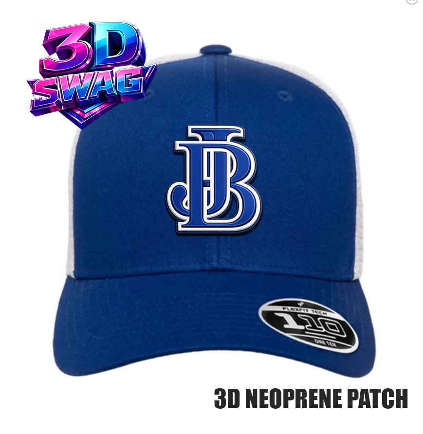JAX BEACH - 3D PATCH TEAM HATS - Flexfit 110M Mesh Hat