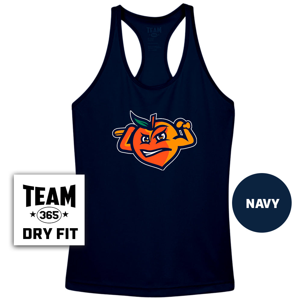 Performance Women’s Racerback T - Peach Clobbers Baseball
