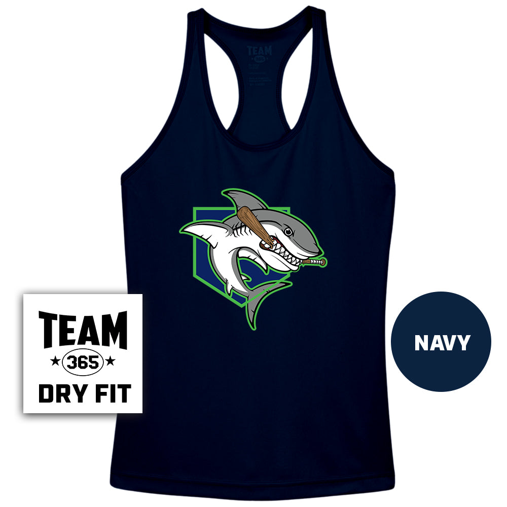 Performance Women’s Racerback T - Orlando Baseball Prospects - Land Sharks V1