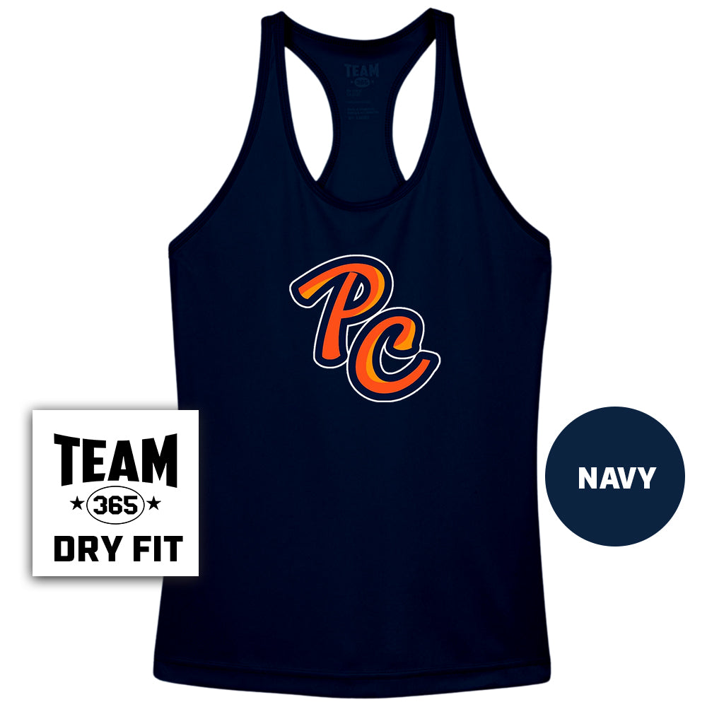 Performance Women’s Racerback T - Peach Clobbers Baseball V2