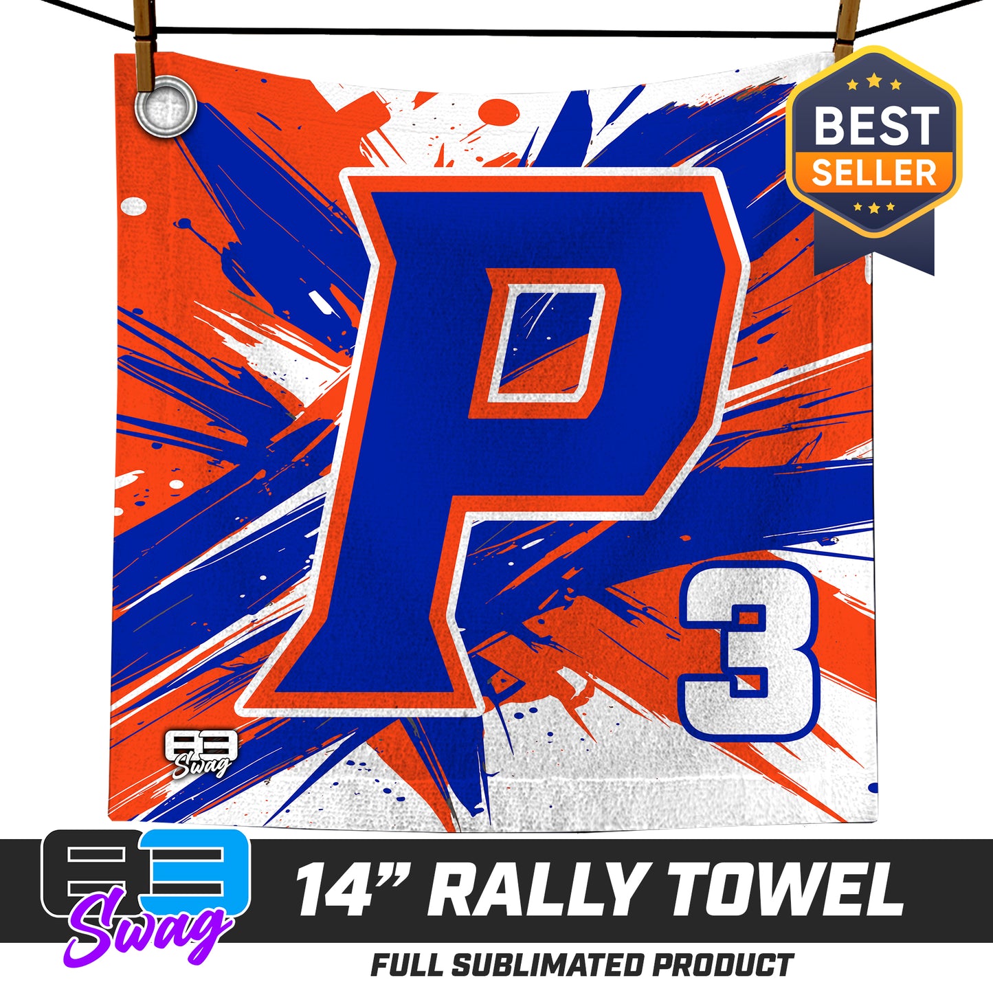 14"x14" Rally Towel - Palatka TailGators Baseball v.26