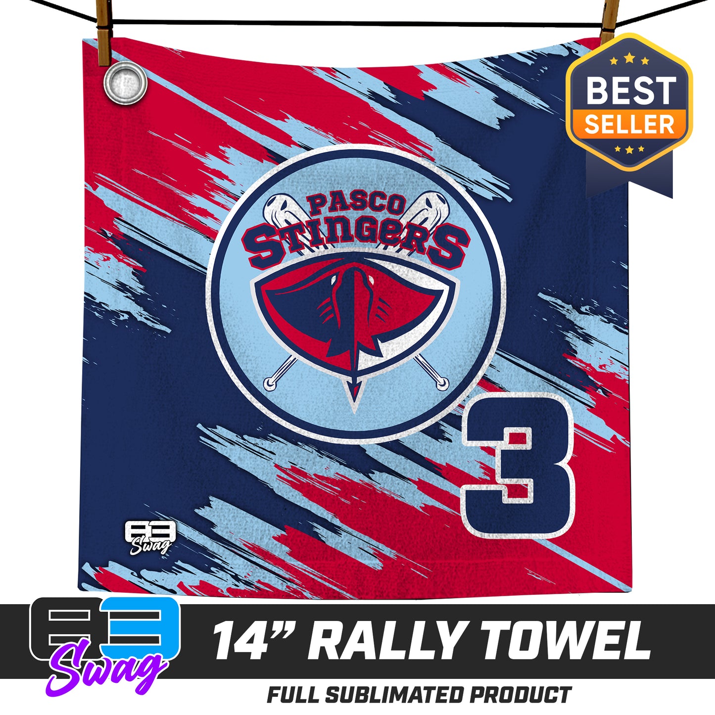 14"x14" Rally Towel - Pasco Stingers Baseball