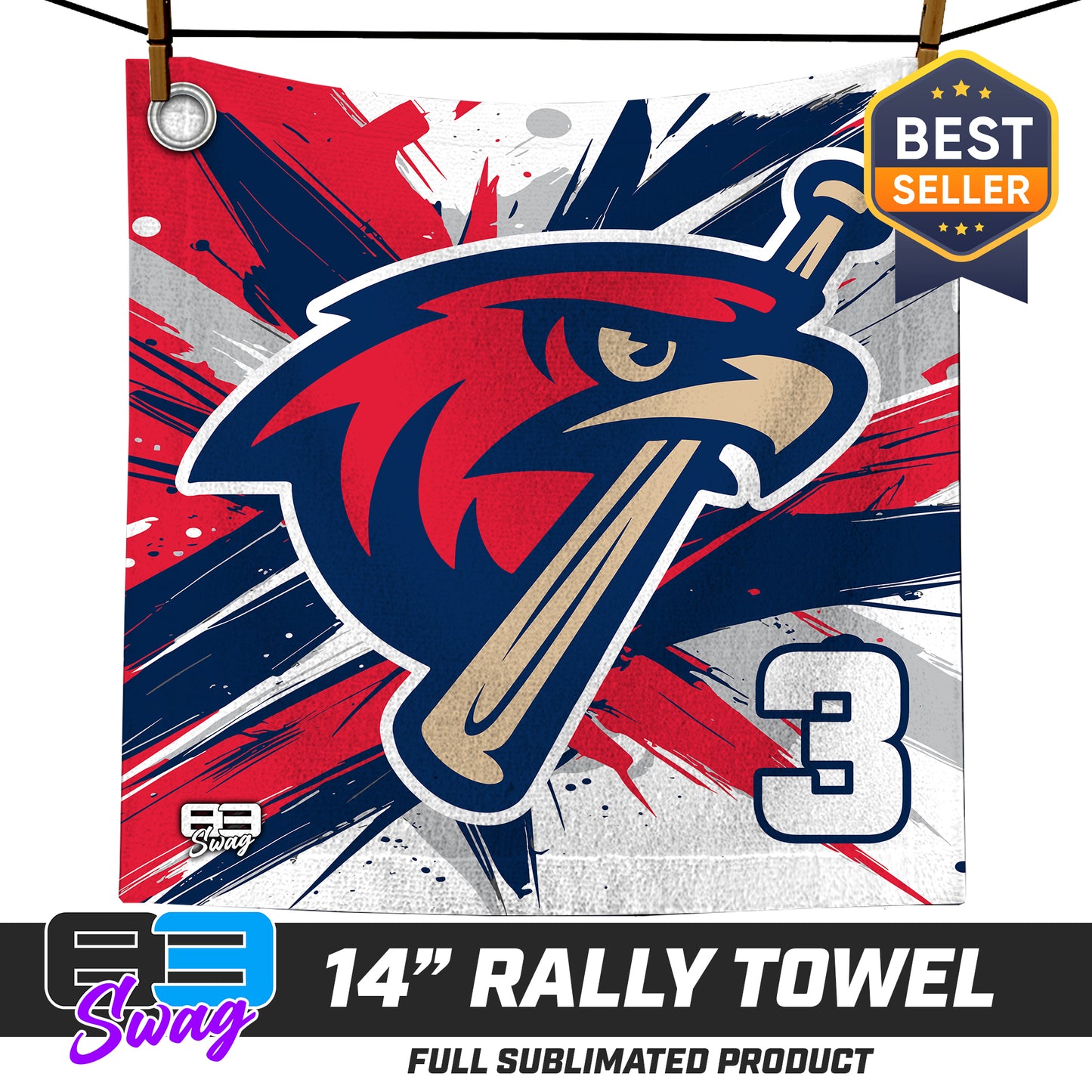 14"x14" Rally Towel - MSA Redtails Baseball