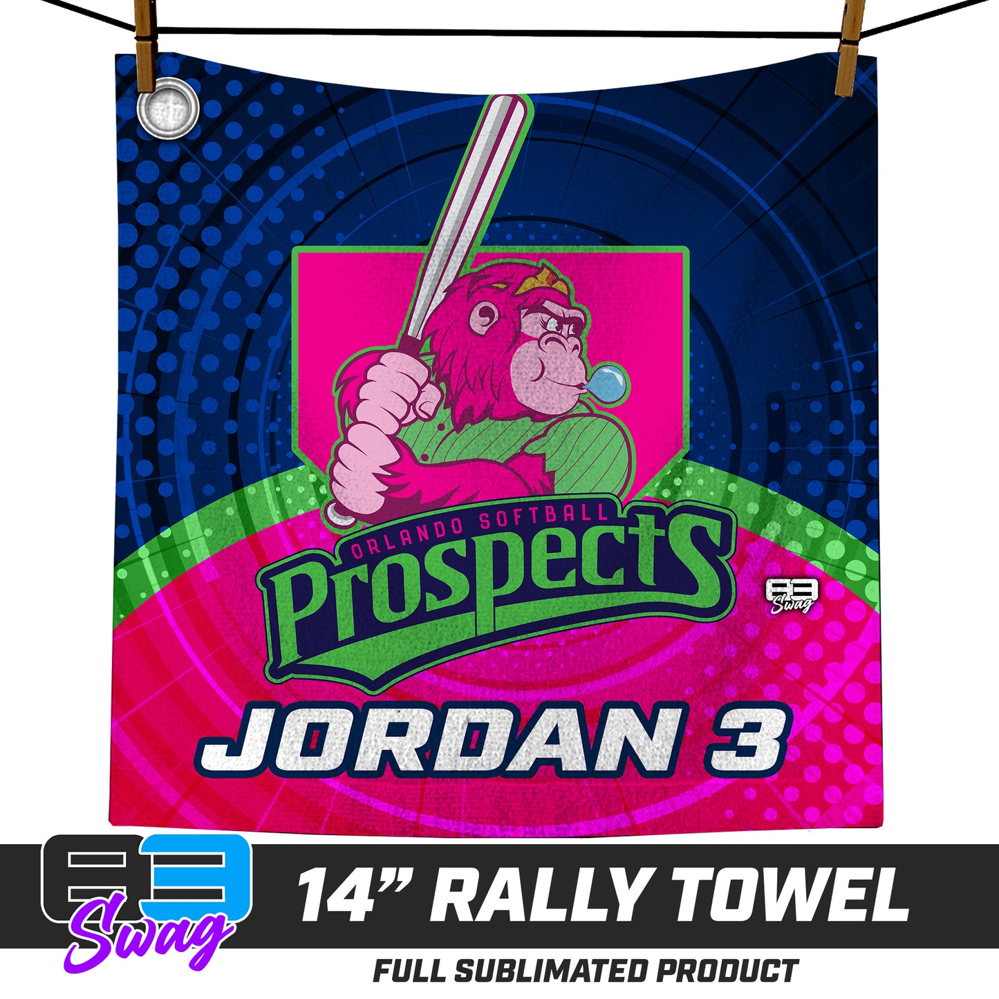 CUSTOM - 14"x14" Rally Towel - OSP Gorilla Queens Softball