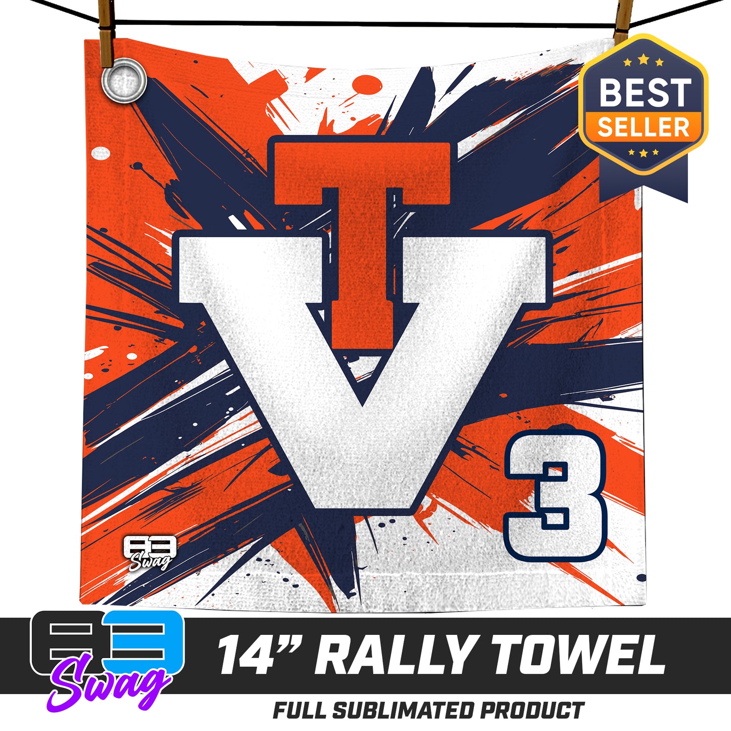 14"x14" Rally Towel - Team Virginia Baseball