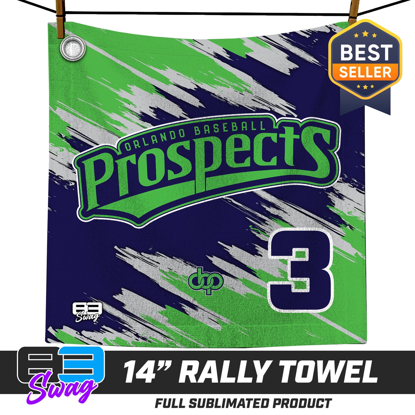 14"x14" Rally Towel - Orlando Baseball Prospects - OBP