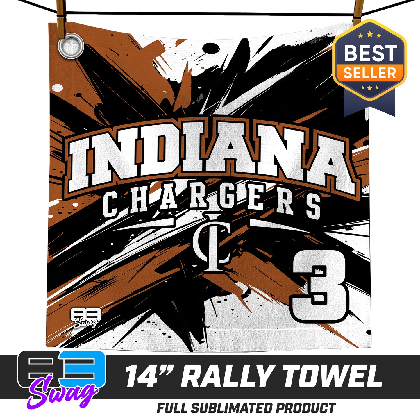 14"x14" Rally Towel - Indiana Chargers Baseball