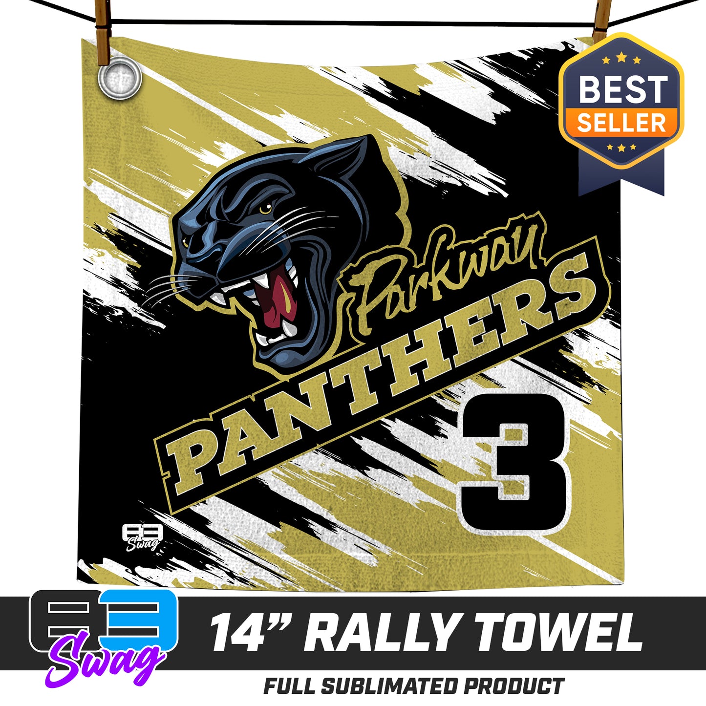 14"x14" Rally Towel - Parkway High School Panthers