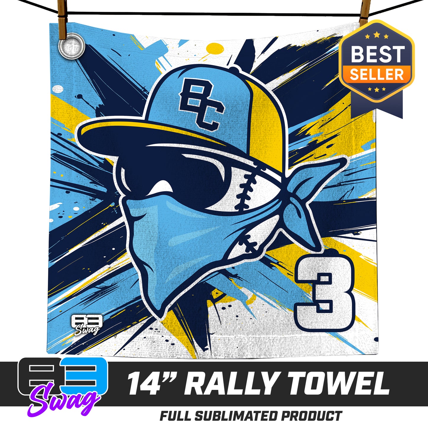 14"x14" Rally Towel - Bold City Bandits Baseball 2026 VERSION