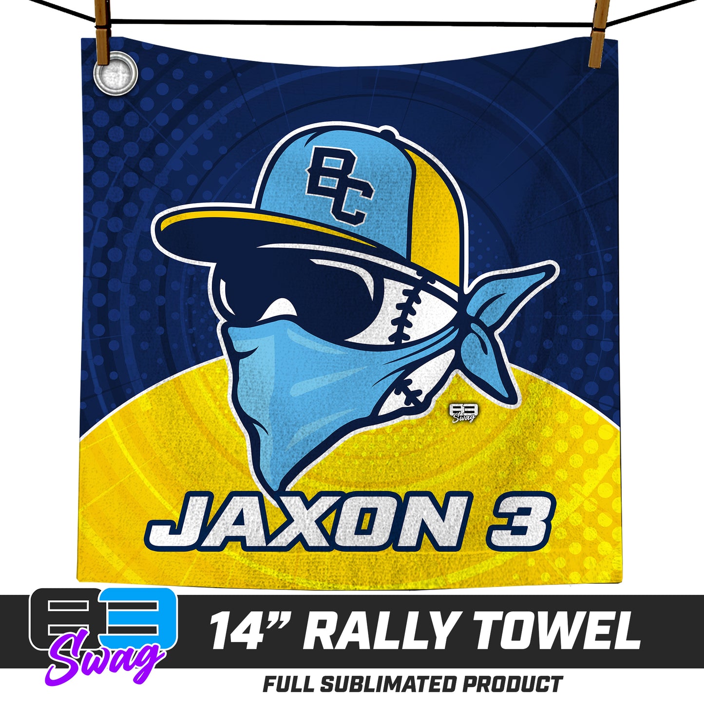 CUSTOM - 14"x14" Rally Towel - Bold City Bandits Baseball