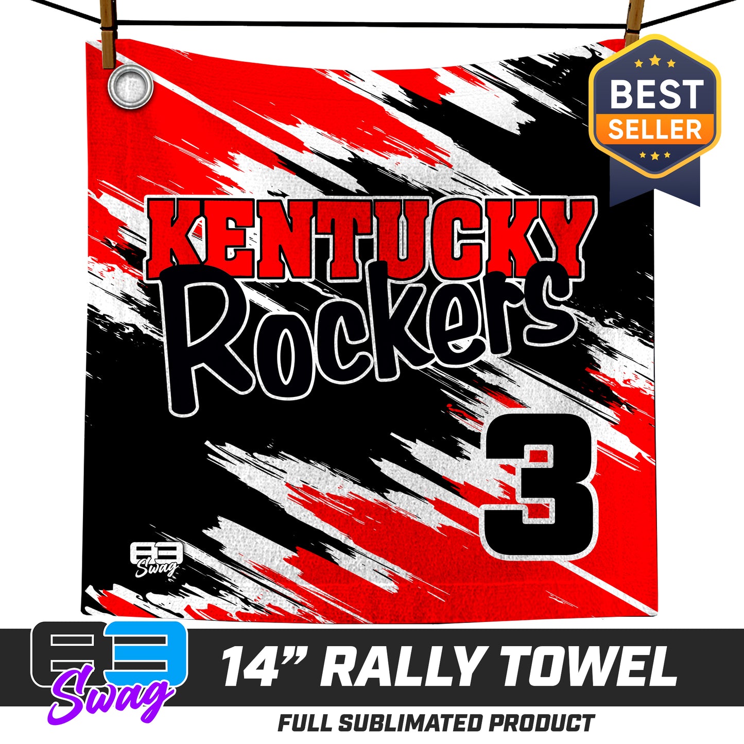 14"x14" Rally Towel - Kentucky Rockers Softball