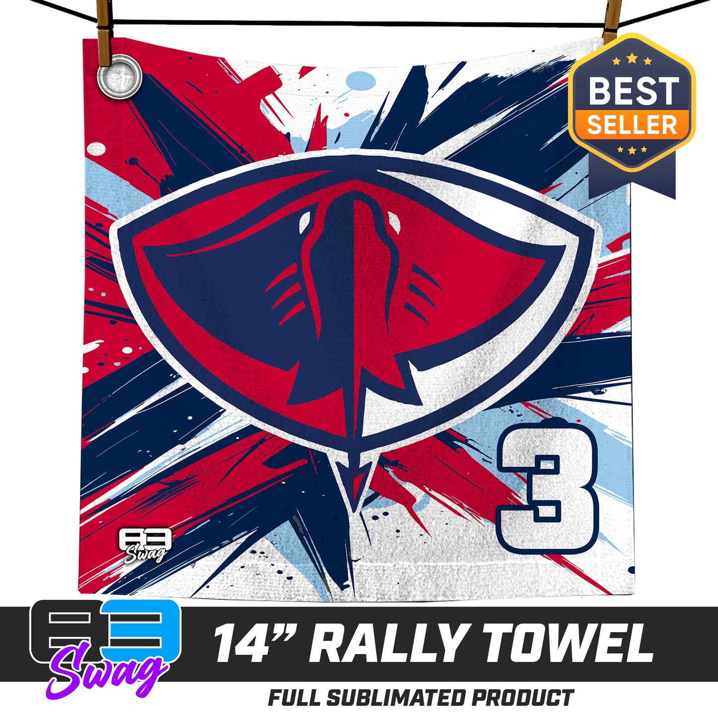 14"x14" Rally Towel - Pasco Stingers Baseball v.26