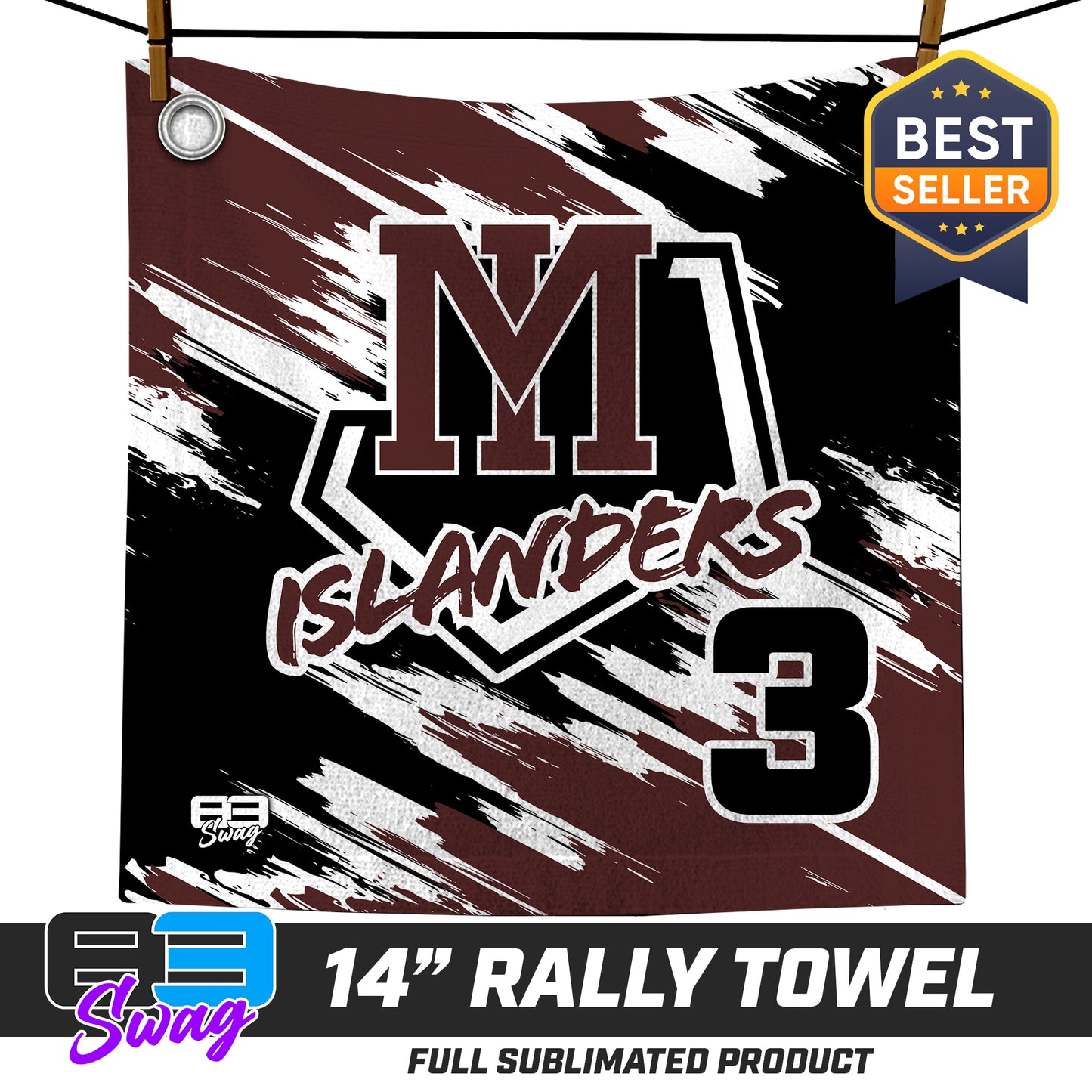 14"x14" Rally Towel - Mercer Islanders Baseball