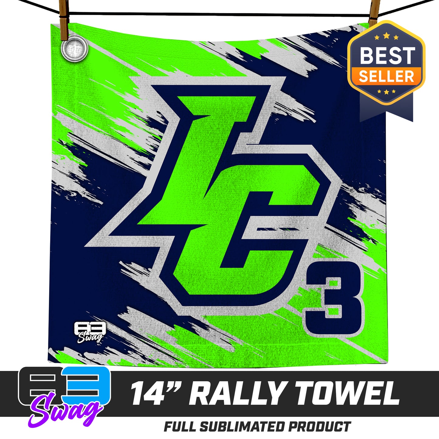 14"x14" Rally Towel - Indy Clutch Baseball