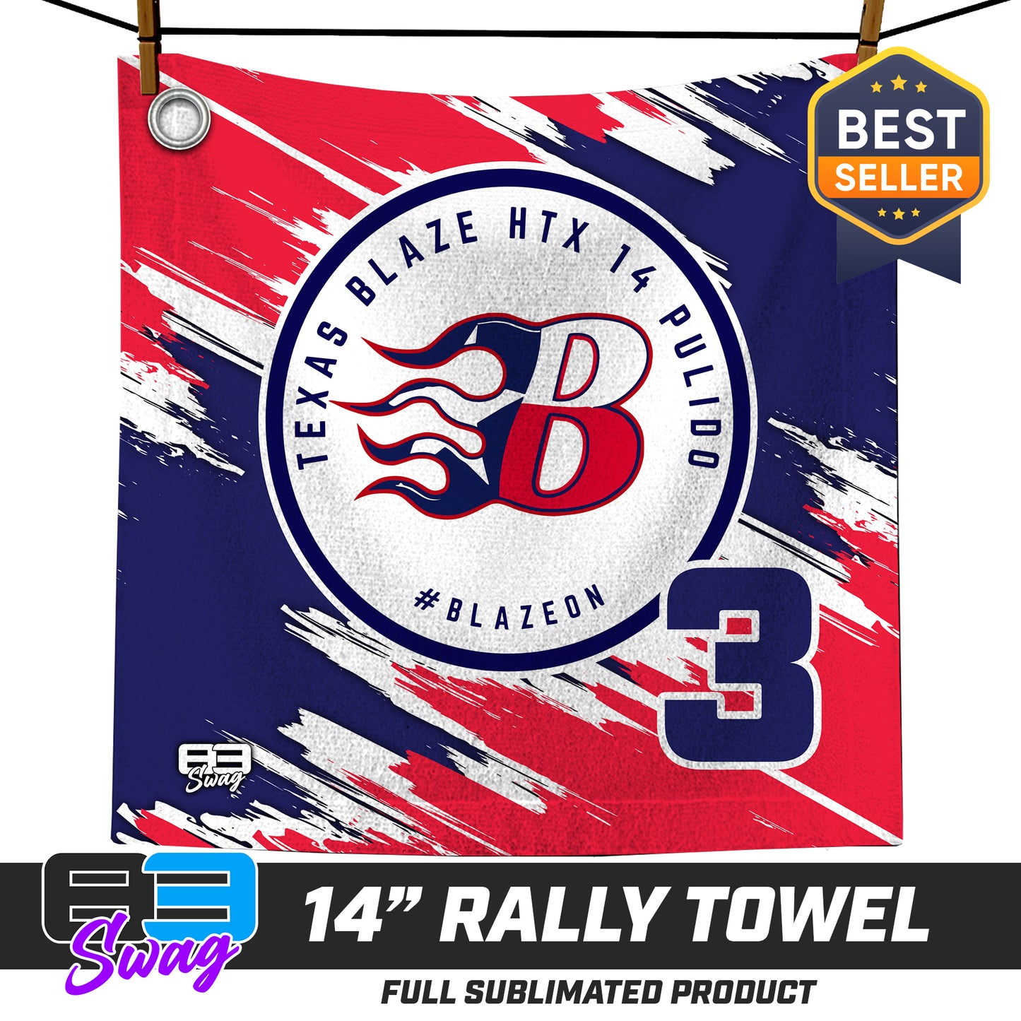 14"x14" Rally Towel - Texas Blaze Softball