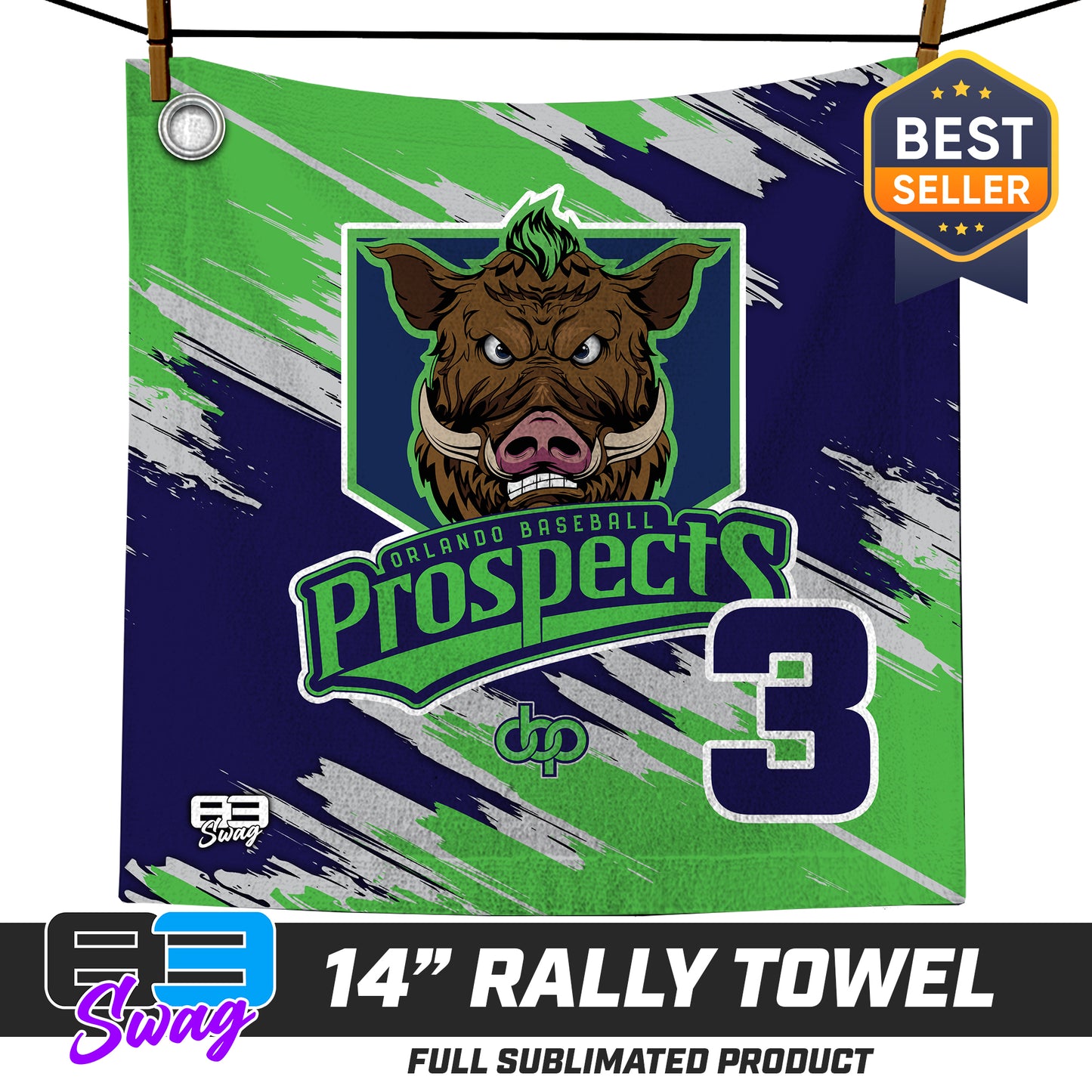 14"x14" Rally Towel - Orlando Baseball Prospects - War Hogs