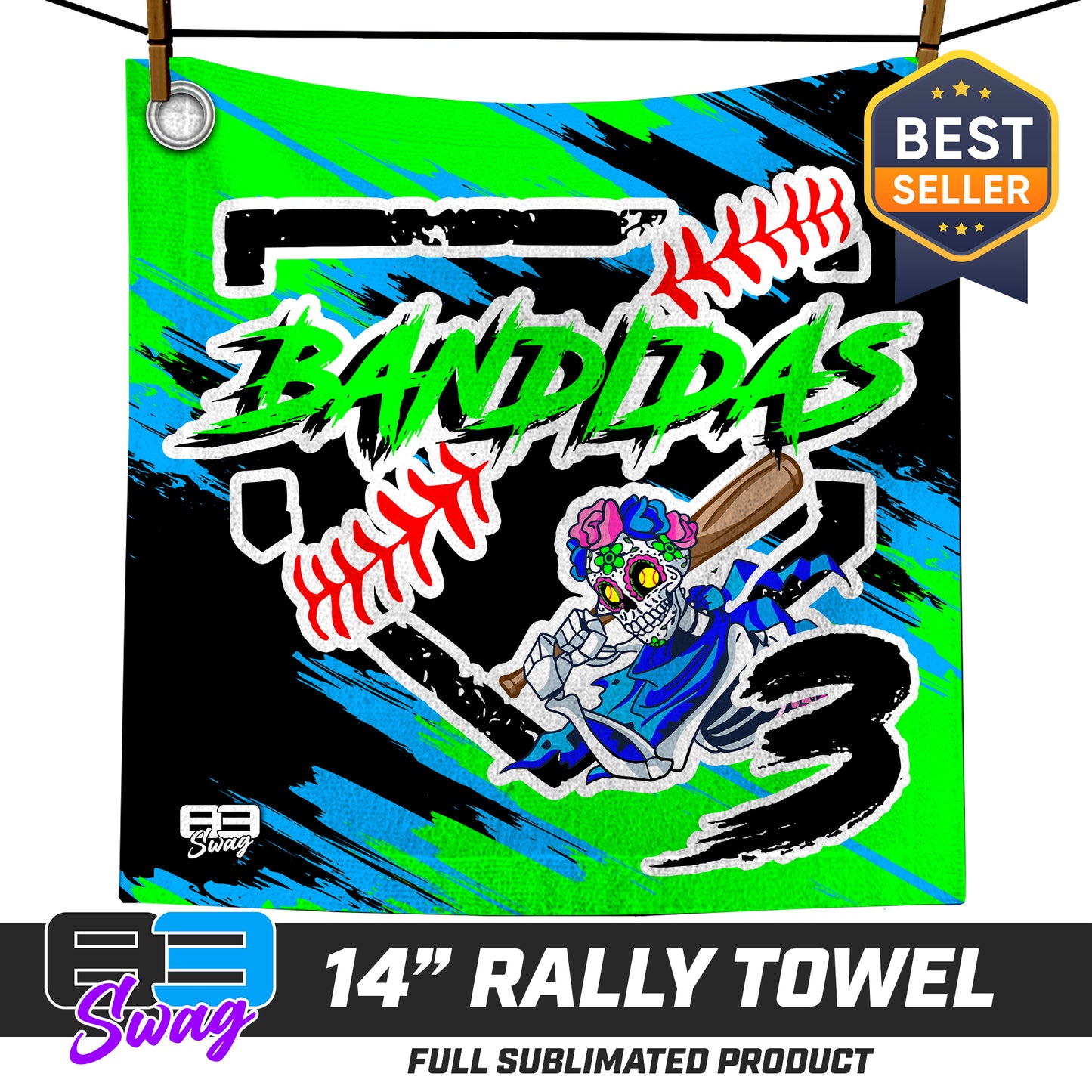 14"x14" Rally Towel - Baker Bandidas Softball