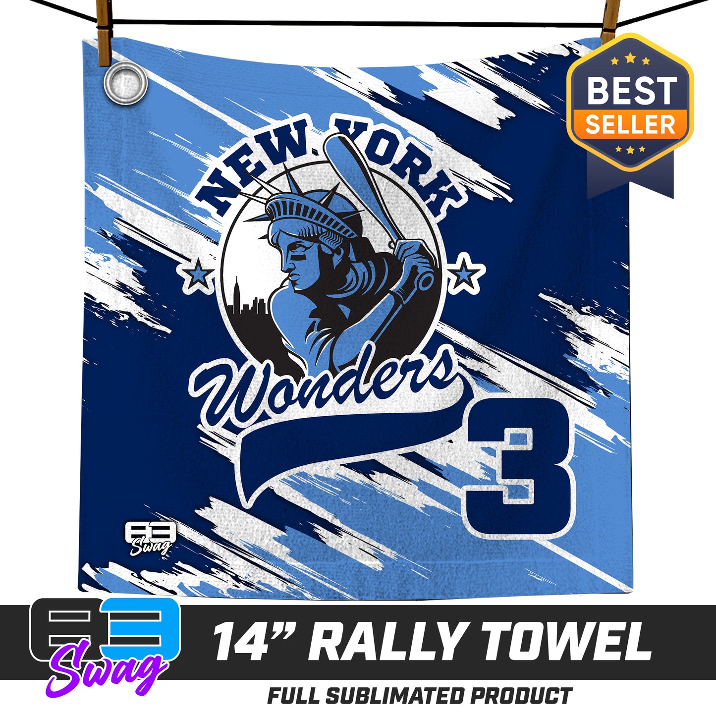 14"x14" Rally Towel - New York Wonders