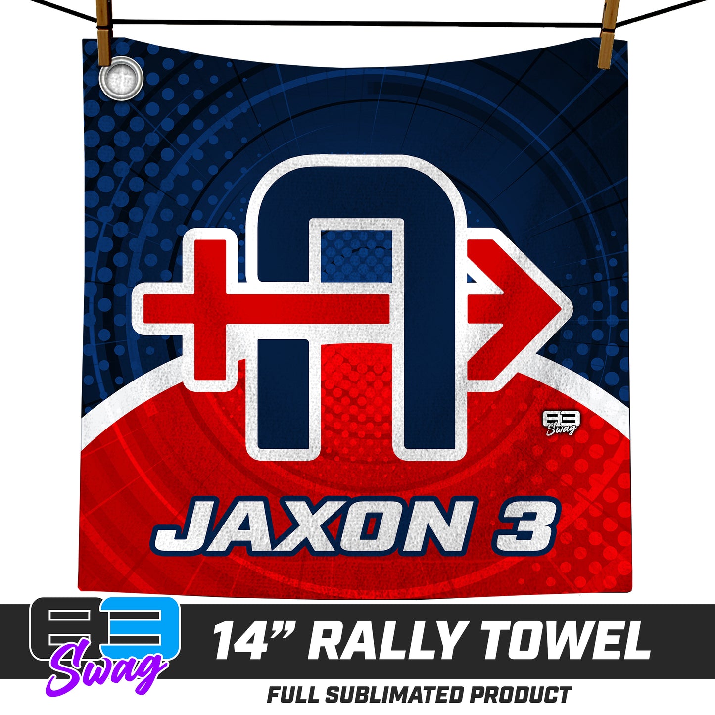 CUSTOM - 14"x14" Rally Towel - Arrows Baseball