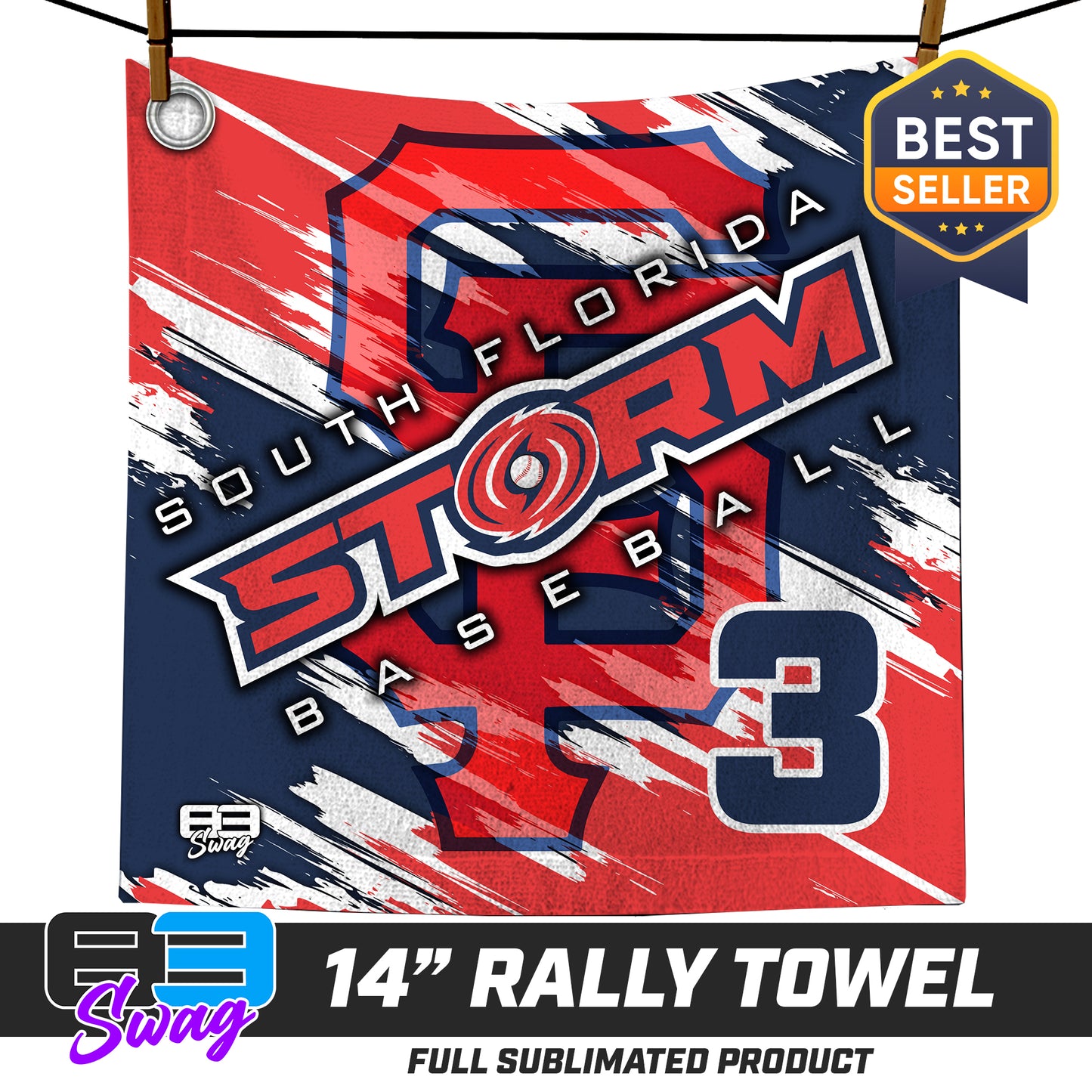14"x14" Rally Towel - South Florida Storm