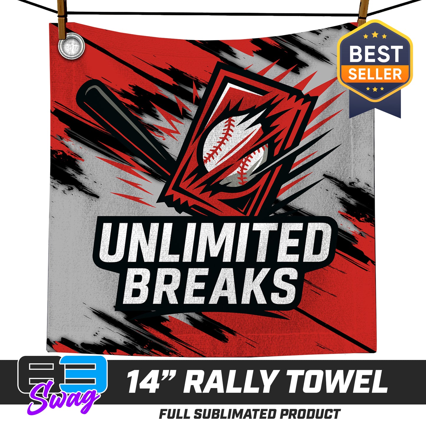14"x14" Rally Towel - Unlimited Breaks
