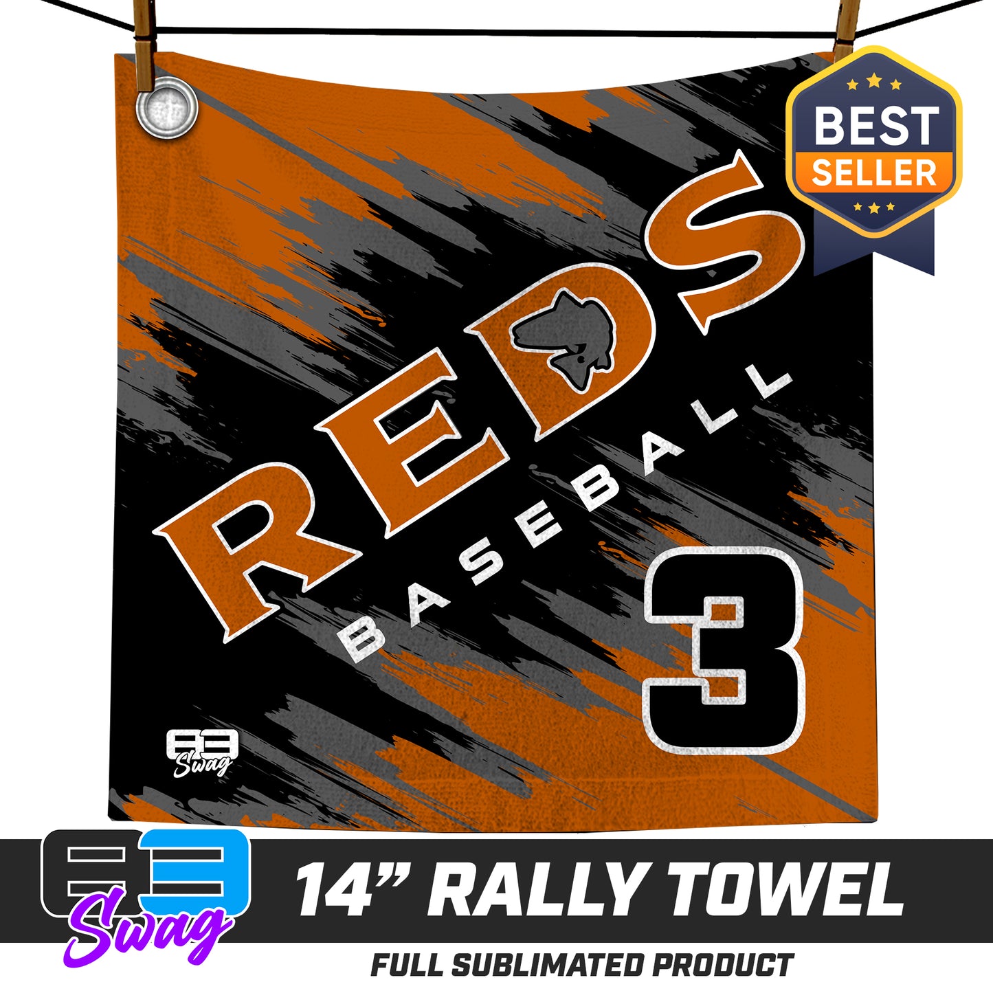 14"x14" Rally Towel - ANCIENT CITY REDS