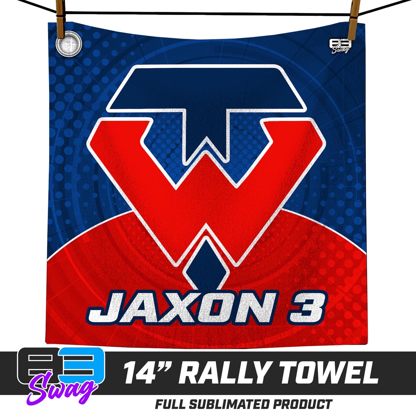 CUSTOM - 14"x14" Rally Towel - Tampa Warriors Baseball