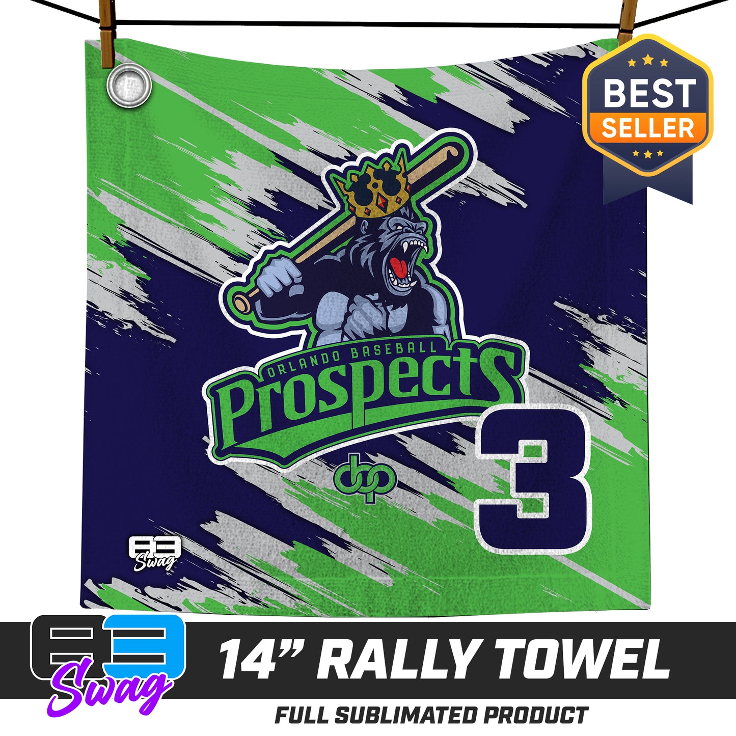 14"x14" Rally Towel - Orlando Baseball Prospects - Gorilla Kings