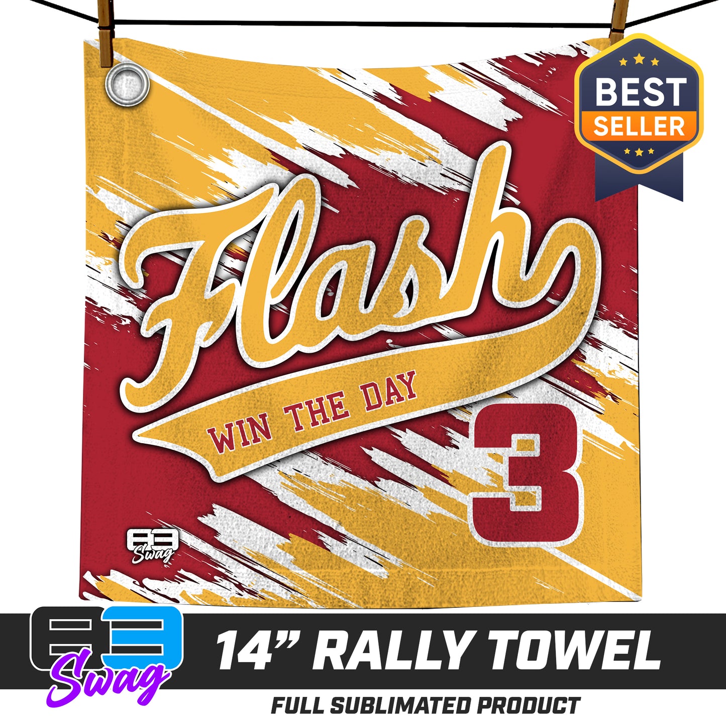 14"x14" Rally Towel - Flash Baseball