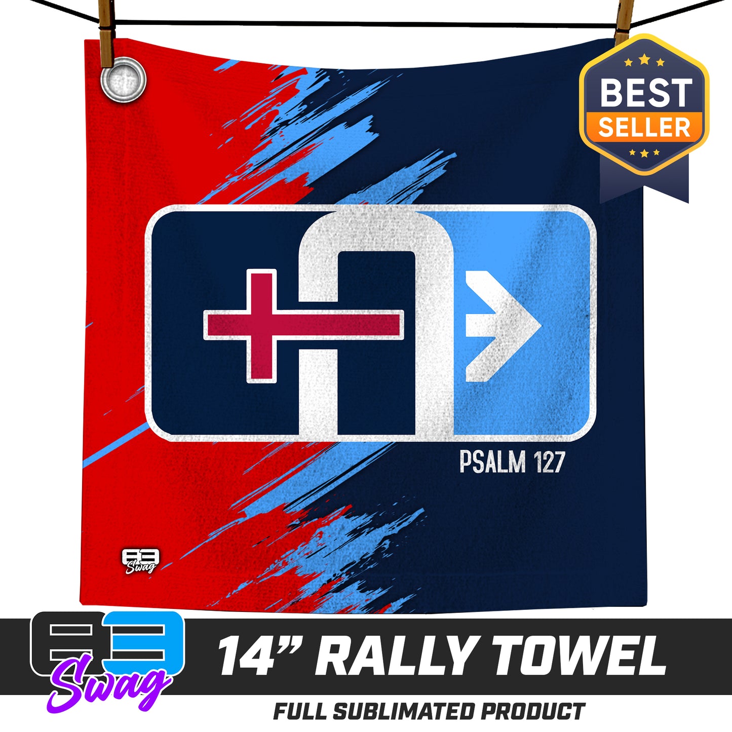 CUSTOM - 14"x14" Rally Towel - Arrows Baseball