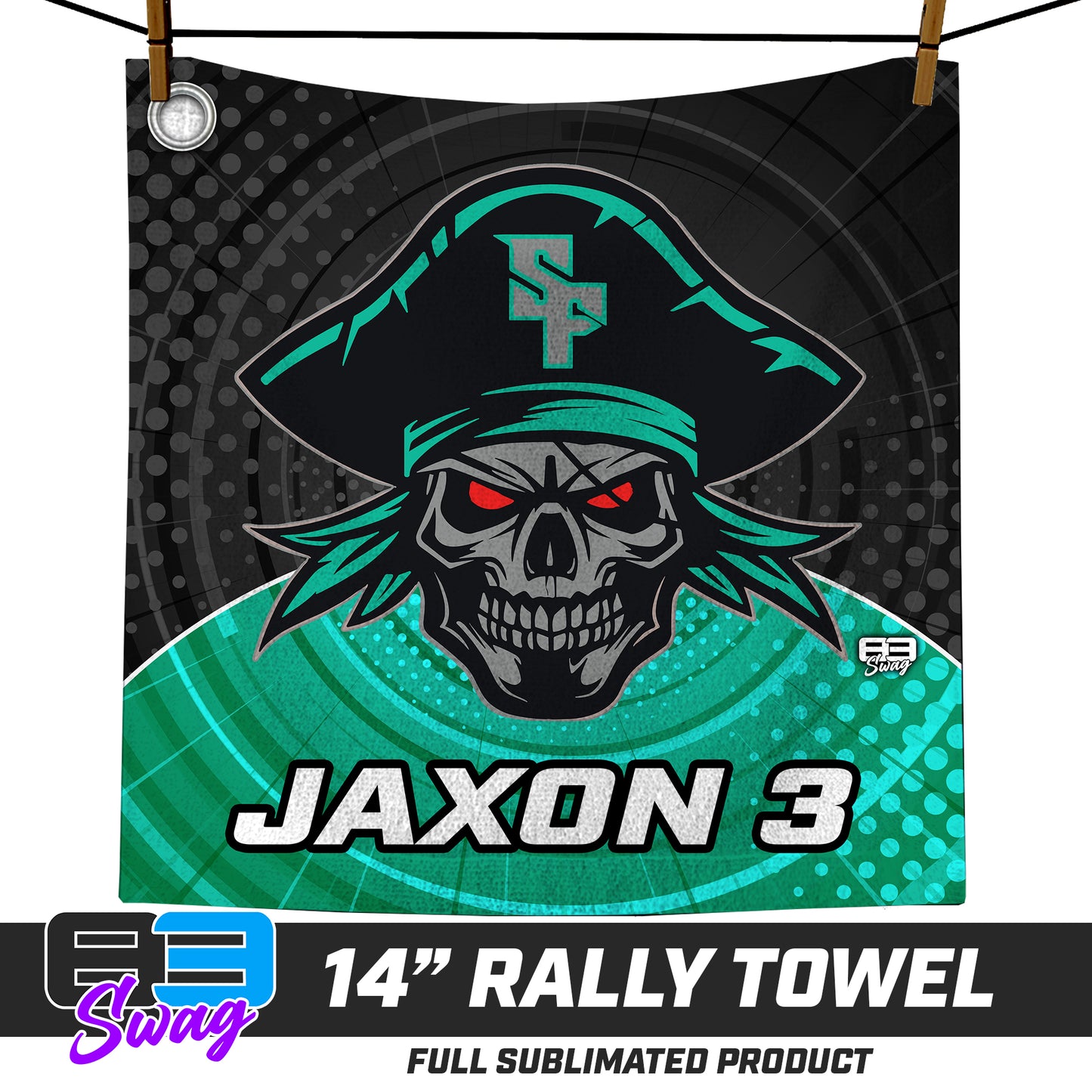 CUSTOM - 14"x14" Rally Towel - South Florida Pirates