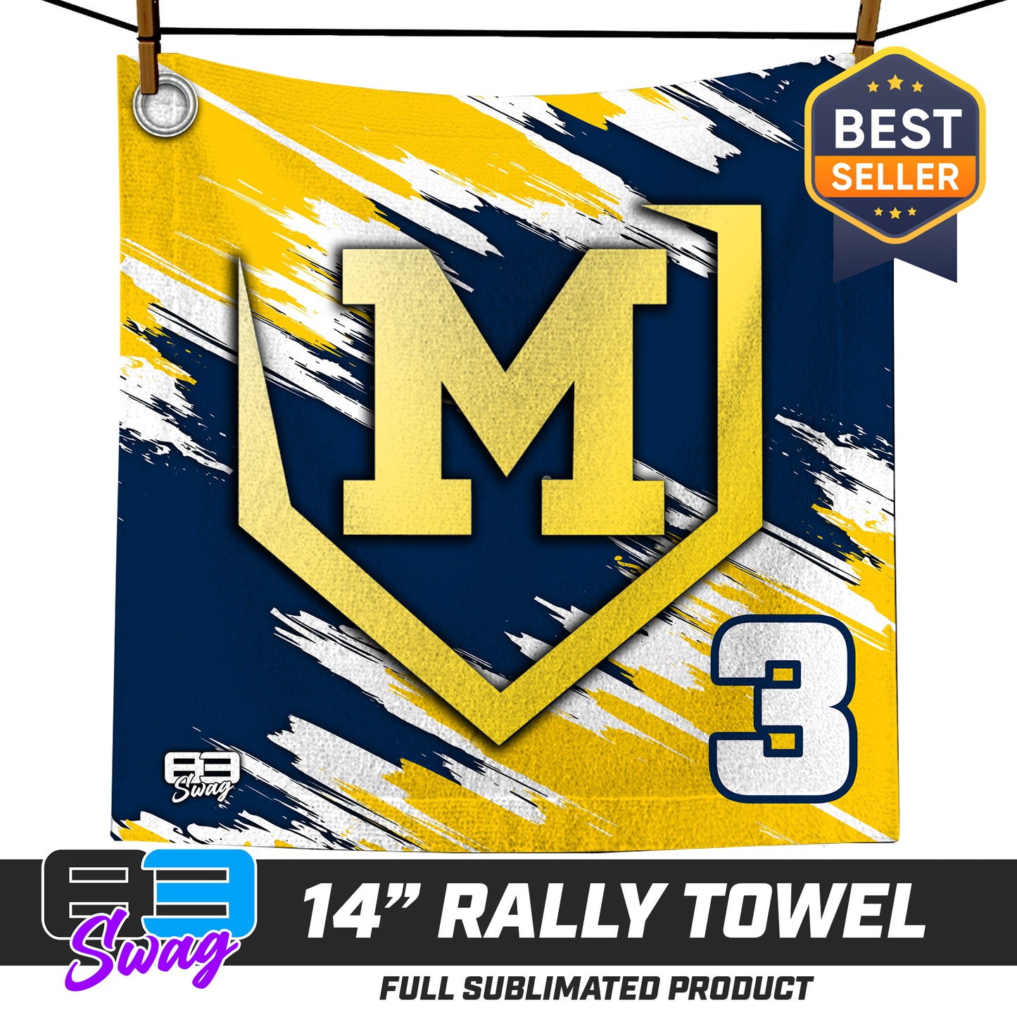 14"x14" Rally Towel - Midland Bandits Baseball