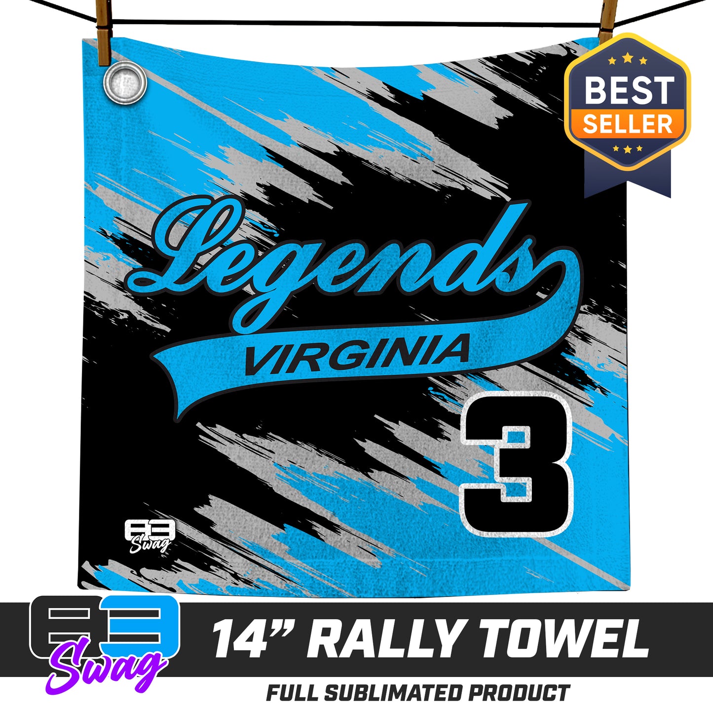 14"x14" Rally Towel - Virginia Legends Softball