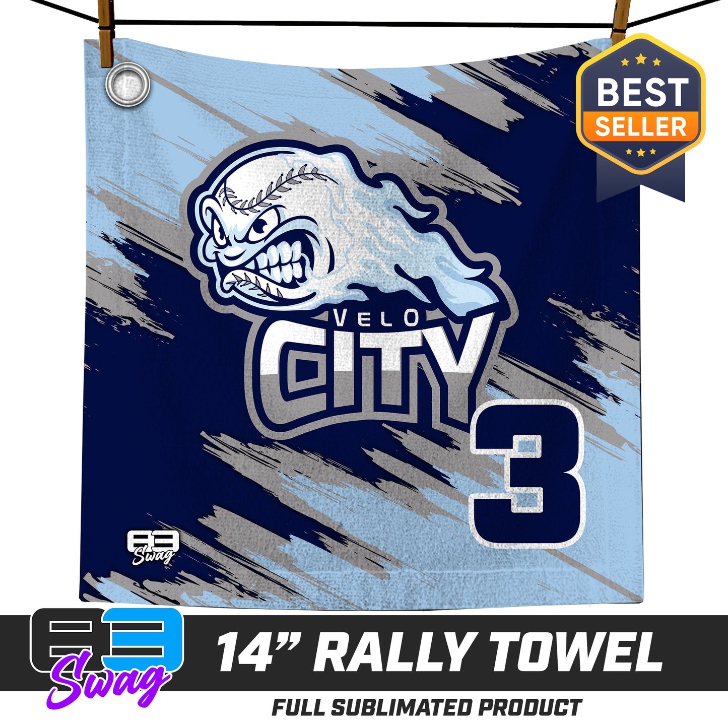 14"x14" Rally Towel - Velocity Baseball