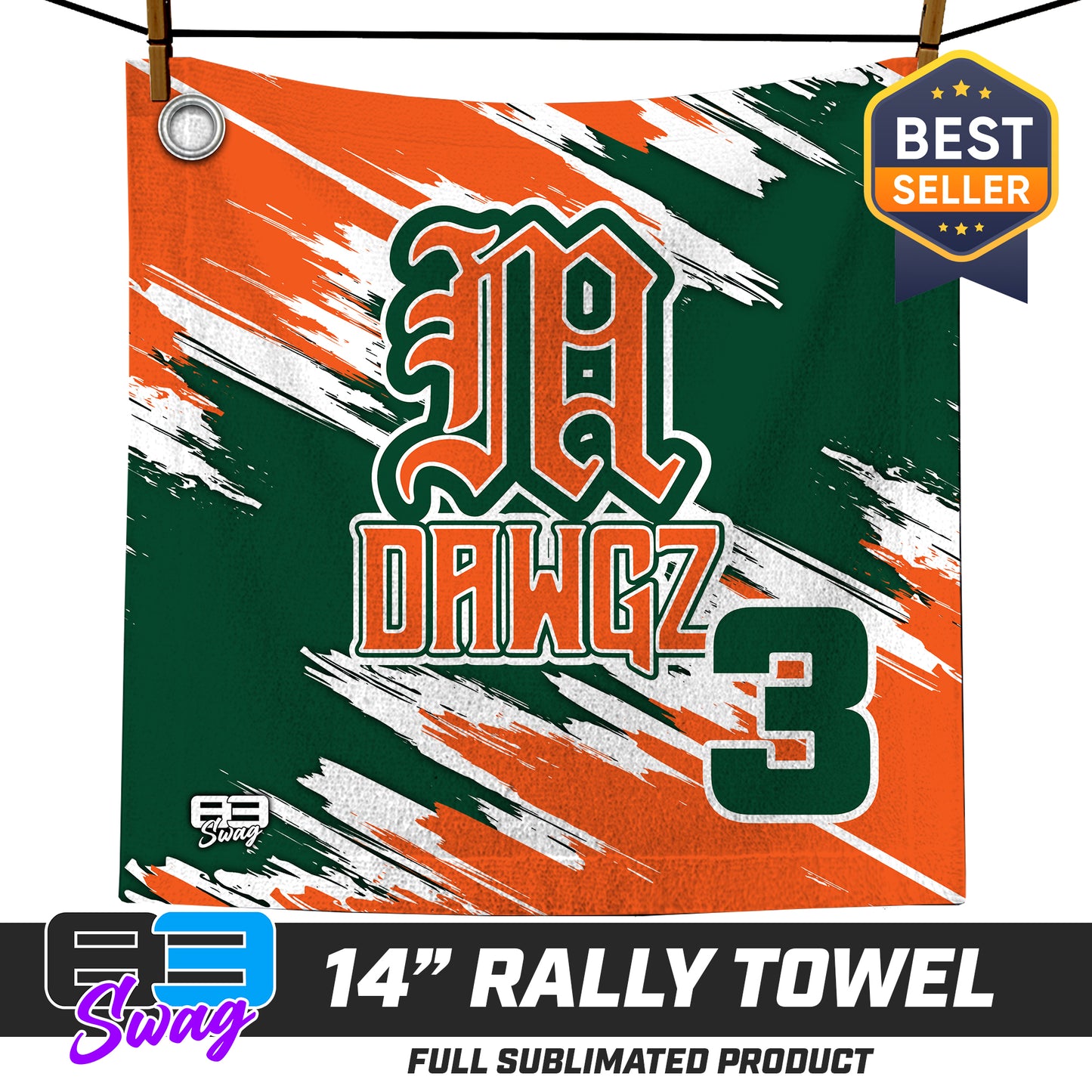 14"x14" Rally Towel - Miami Metro Dawgz