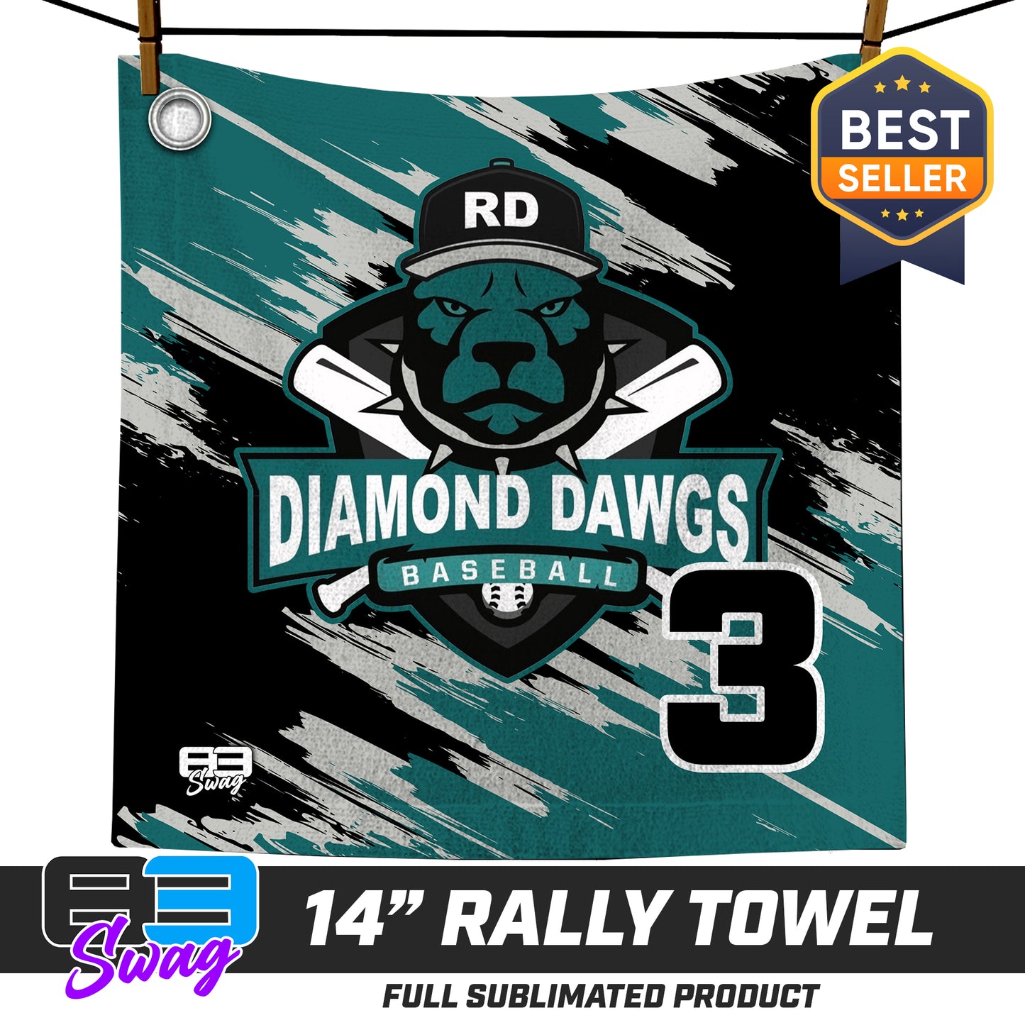 14"x14" Rally Towel - Diamond Dawgs