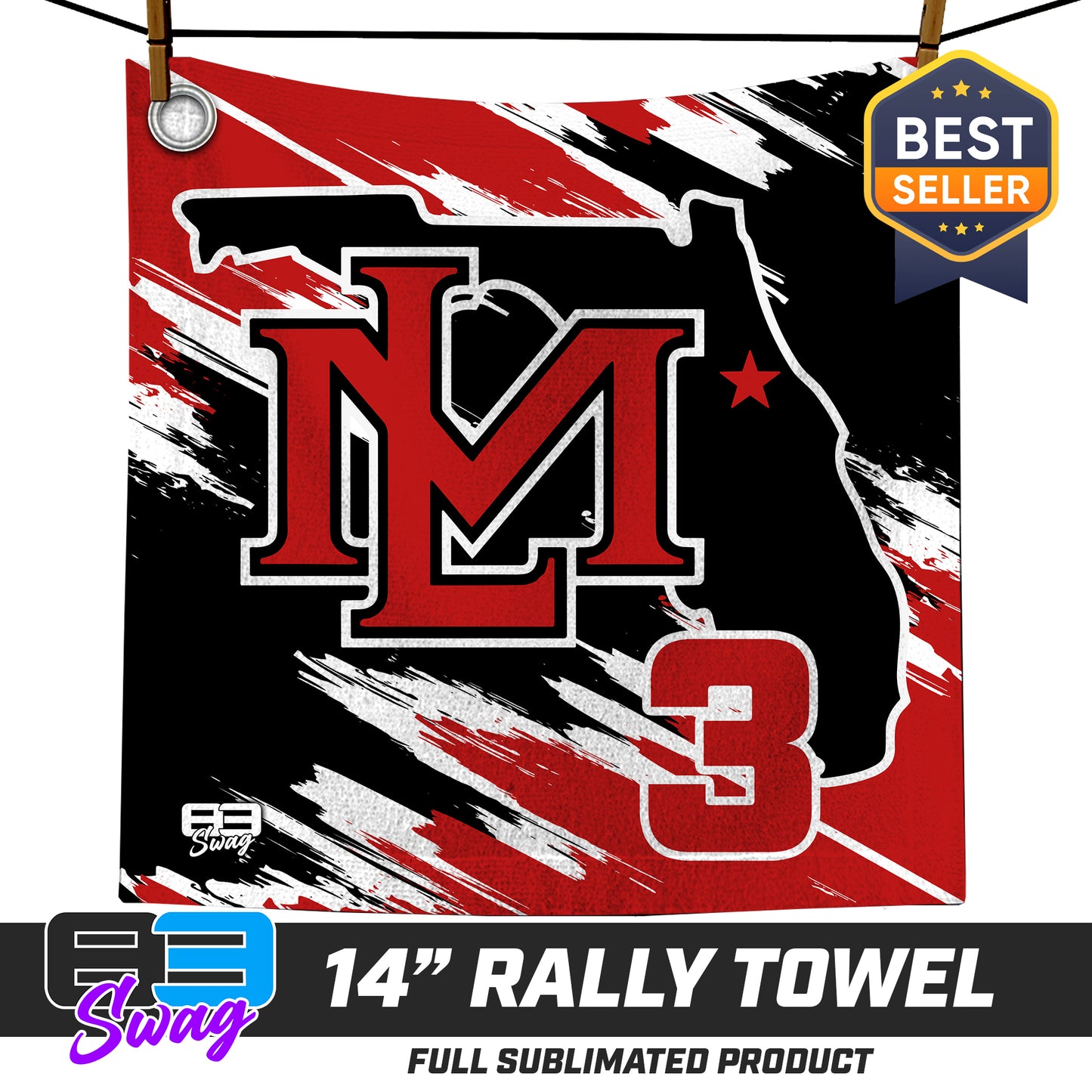 14"x14" Rally Towel - Lake Mary All Stars Softball