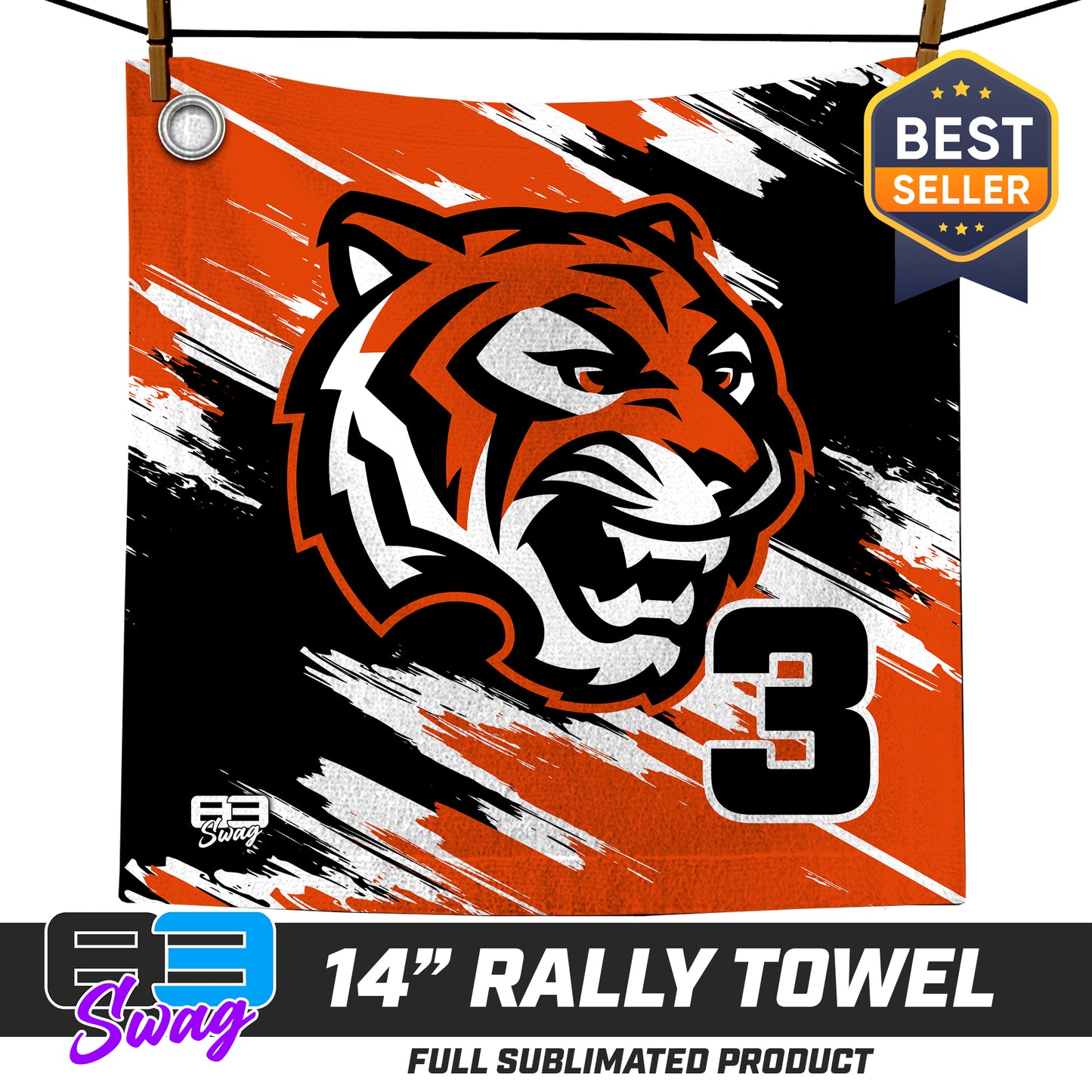 14"x14" Rally Towel - Winter Park Tigers