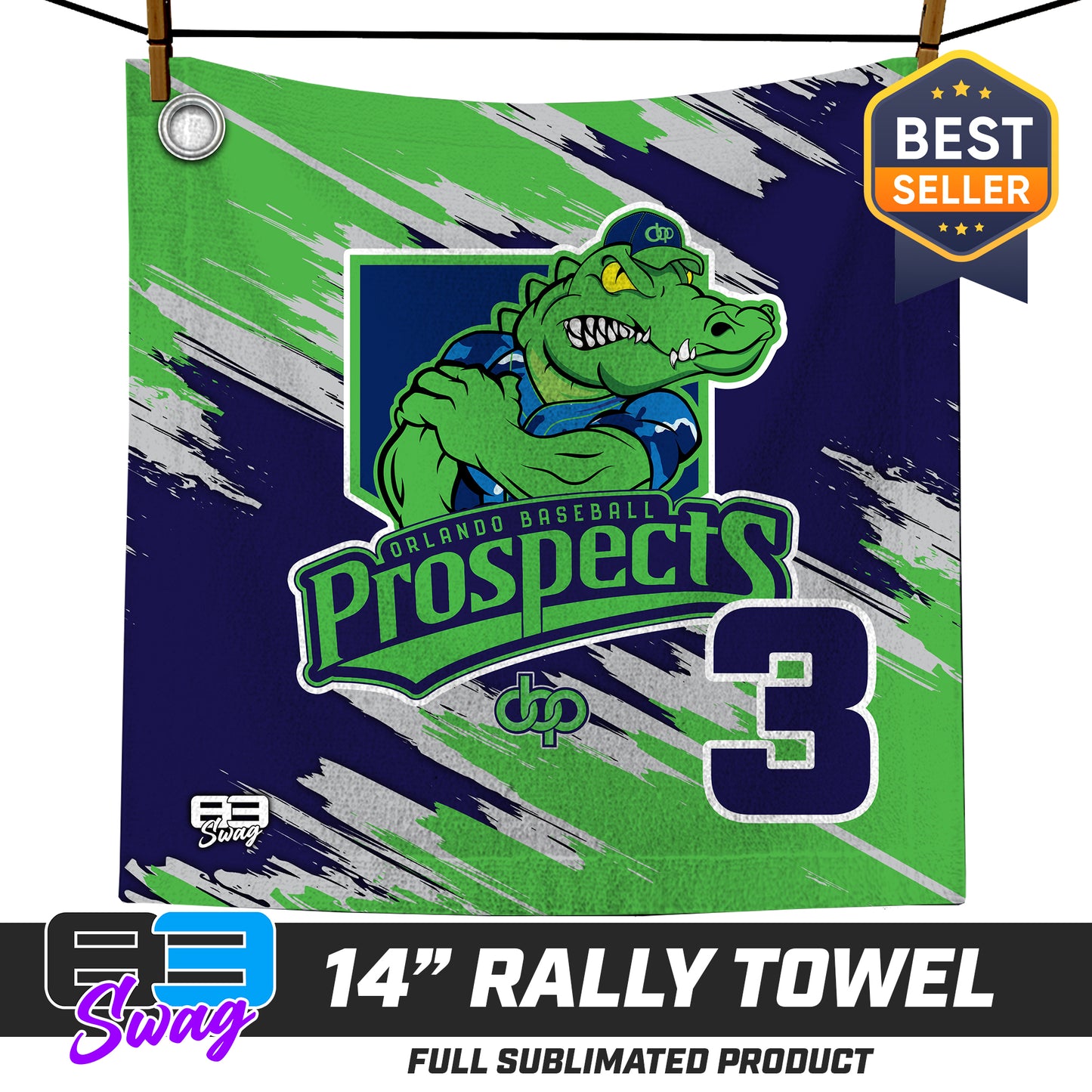14"x14" Rally Towel - Orlando Baseball Prospects - Swamp Kings