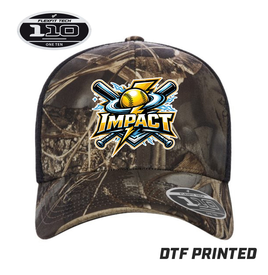 Flexfit 110M Adult 110reg Mesh Cap DTF PRINTED - Impact Softball