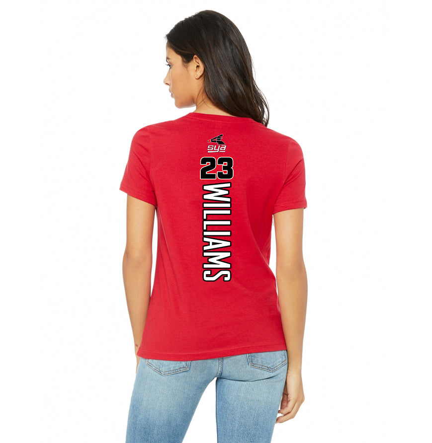 Bella + Canvas B6400 Women's Relaxed Jersey Short-Sleeve T-Shirt - SYA Batter Logo