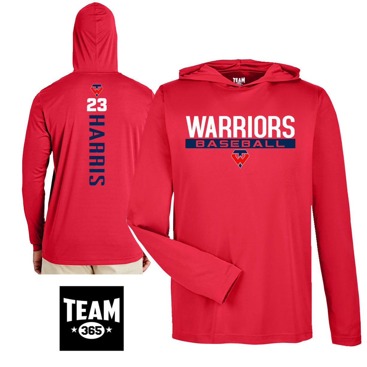 Team 365 Youth & Men's Zone Performance Hoodie - Tampa Warriors Baseball