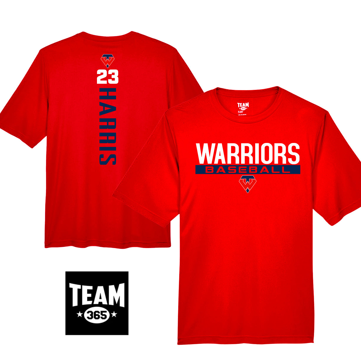 Team 365 Youth & Men's Zone Performance T-Shirt - Tampa Warriors Baseball