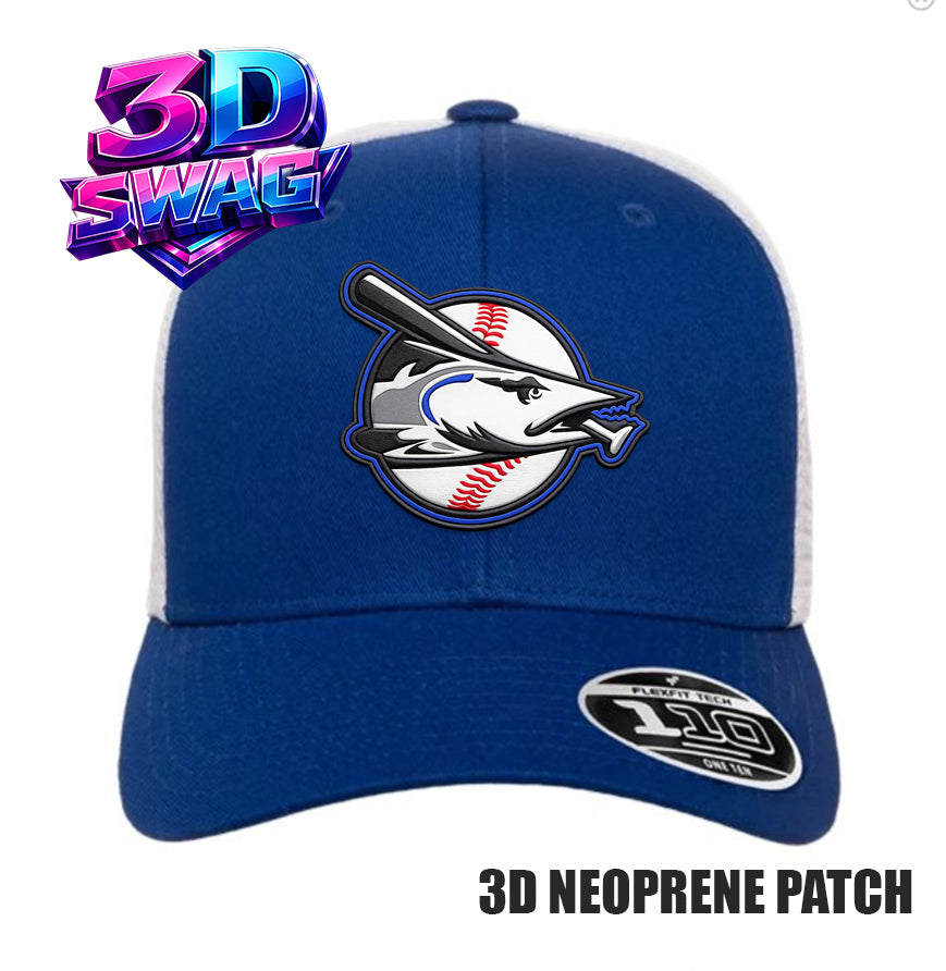 JAX BEACH - 3D PATCH TEAM HATS - Flexfit 110M Mesh Hat