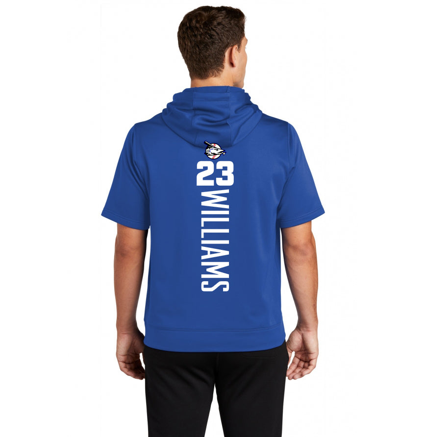 Sport-Tek Sport-Wick Fleece Short Sleeve Hooded Pullover - Jax Beach Baseball