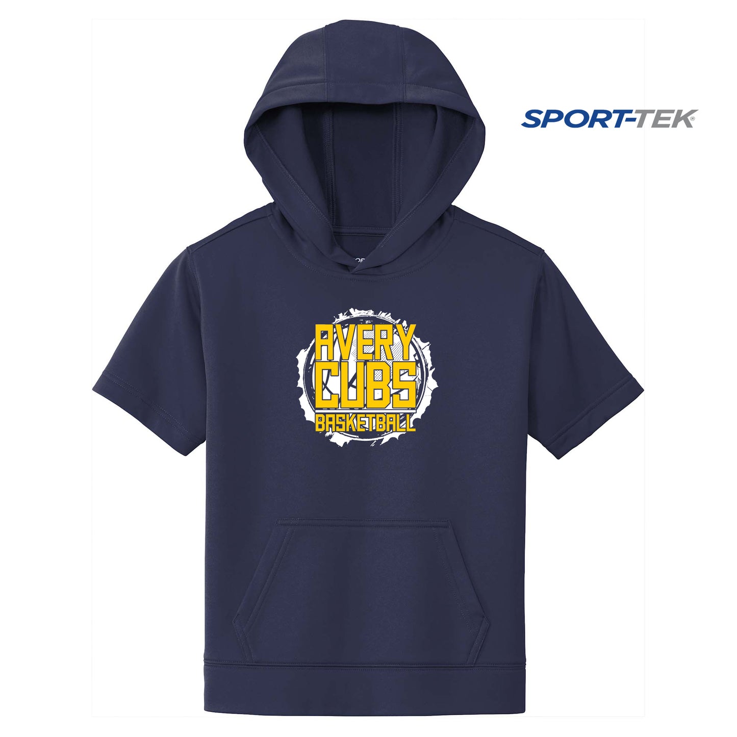 Sport-Tek Youth Sport-Wick Fleece Short Sleeve Hooded Pullover - Avery Cubs