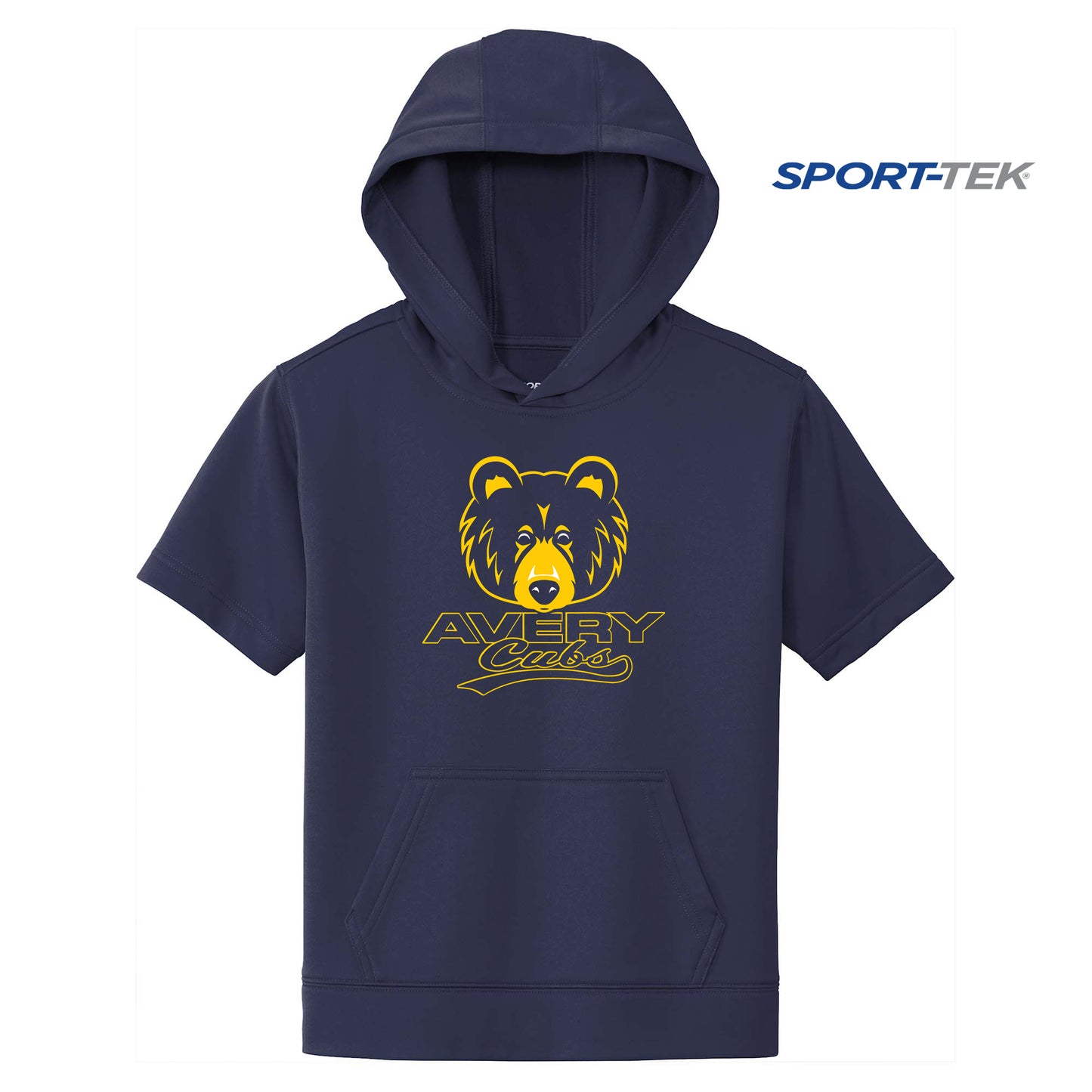 Sport-Tek Youth Sport-Wick Fleece Short Sleeve Hooded Pullover - Avery Cubs