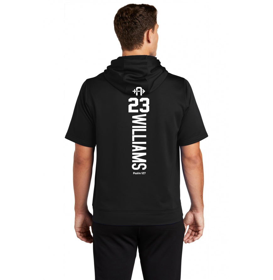 Sport-Tek Sport-Wick Fleece Short Sleeve Hooded Pullover ST251 - Arrows Baseball