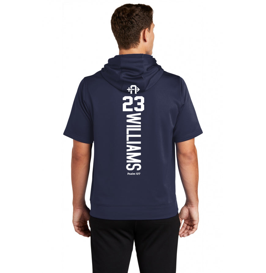 Sport-Tek Sport-Wick Fleece Short Sleeve Hooded Pullover ST251 - Arrows Baseball